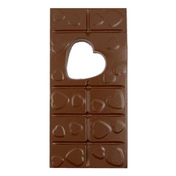 Schokoladenform "Herzchen mit Herzaussparung" Standardtafel