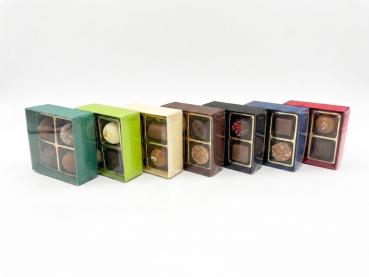 Pralinenverpackung für 4 Pralinen Karton