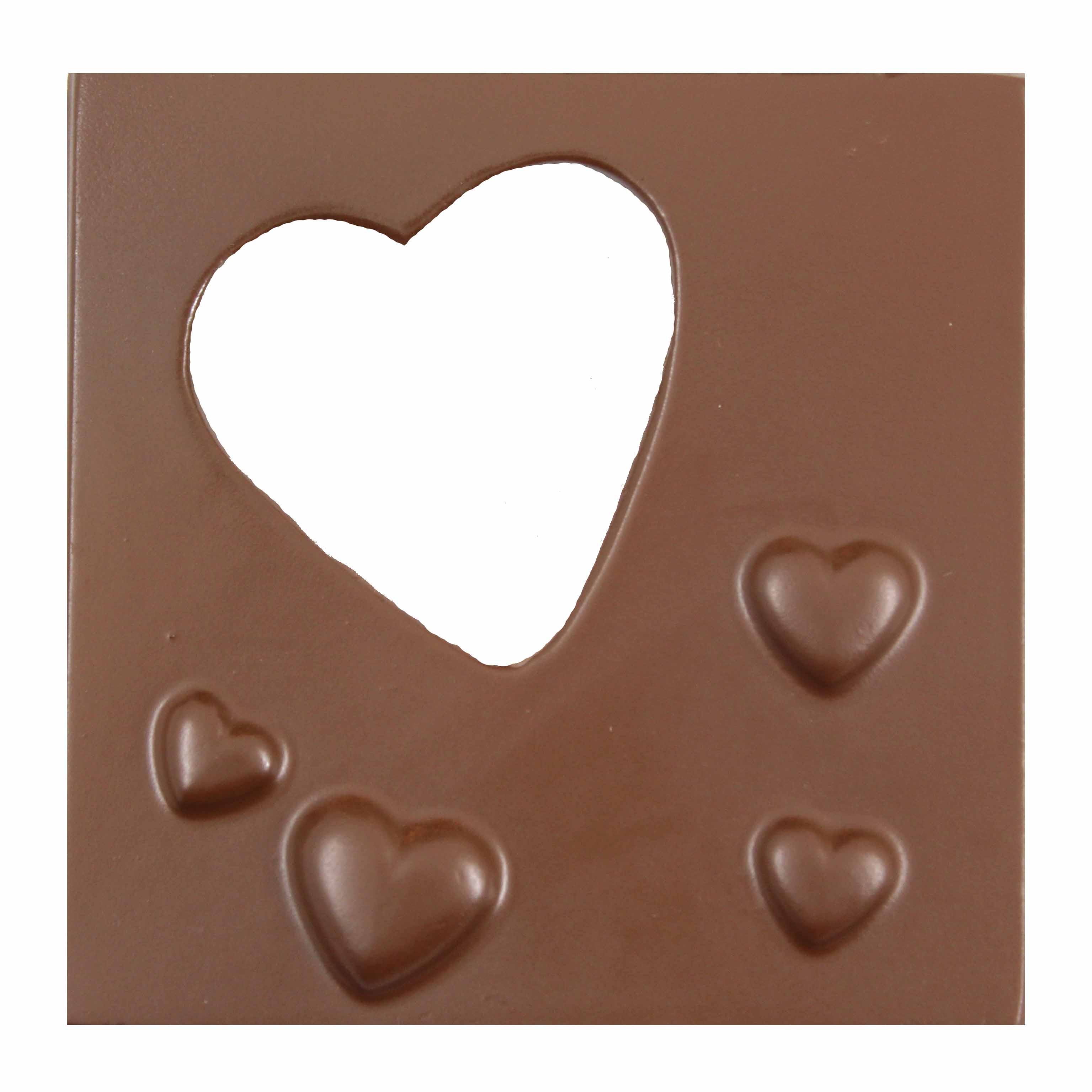 Schokoladengiessform 25g Tafel Herzchen Mit Herzaussparung