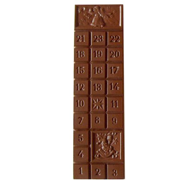Schokoladengießform Adventskalender Tafel 130g