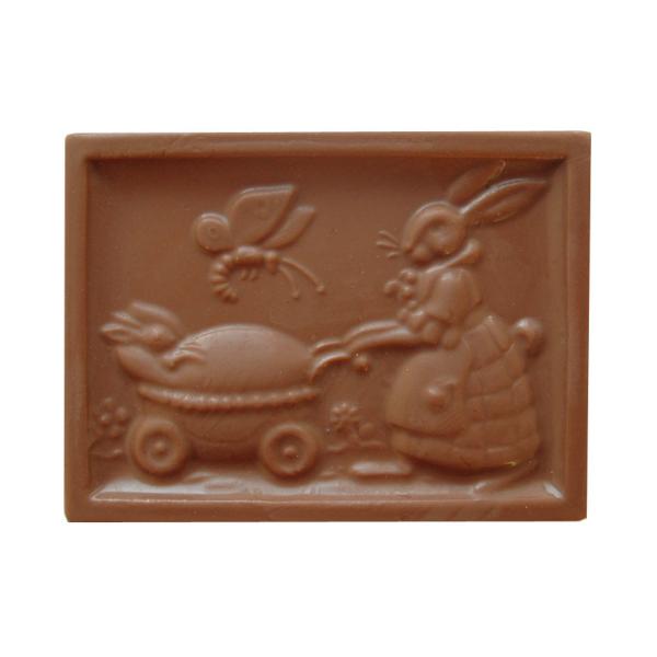 Schokoladenform Osterhase mit Kinderwagen Schokoladentafel