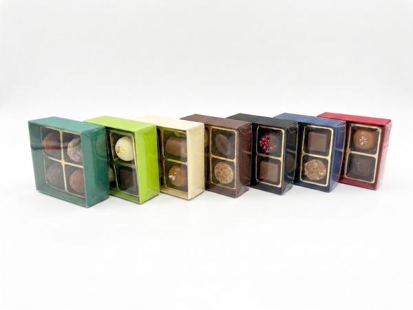 Pralinenverpackung für 4 Pralinen Karton