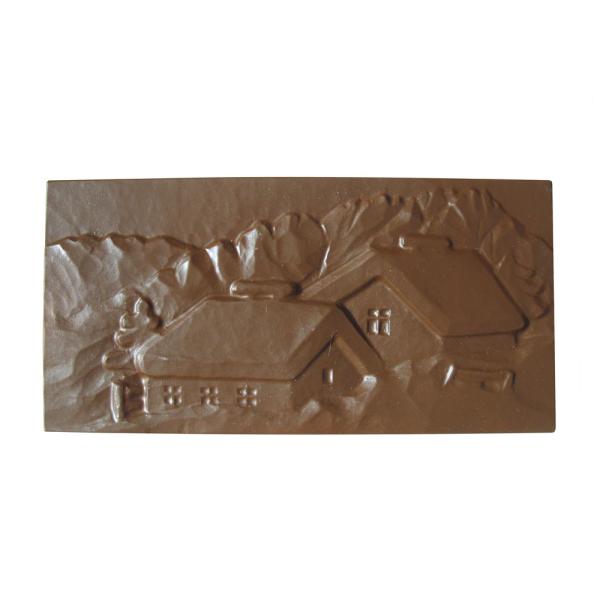 Schokoladengießform Winterbild 2 Hütten