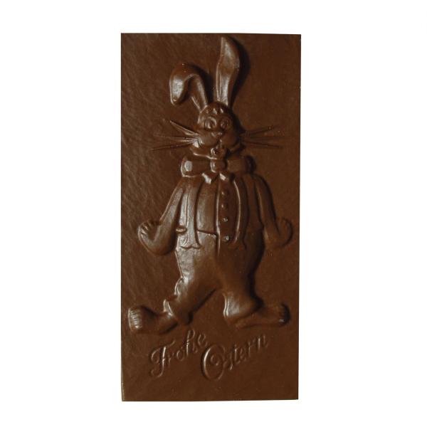 Schokoladengießform Tafel Lustiger Osterhase "Frohe Ostern"